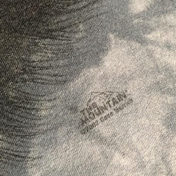 The Mountain Blue Gray Tie Dye Wolf Wolfpack T Shirt Crewneck Short Sleeve - Picture 5 of 9